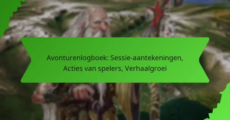 Avonturenlogboek: Sessie-aantekeningen, Acties van spelers, Verhaalgroei