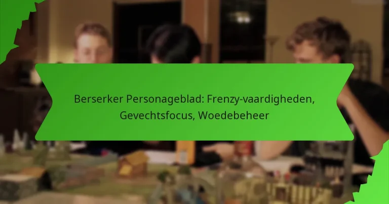 Berserker Personageblad: Frenzy-vaardigheden, Gevechtsfocus, Woedebeheer