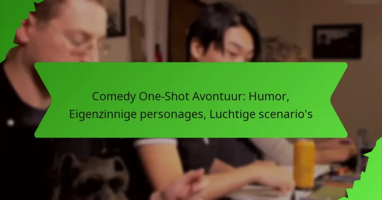 Comedy One-Shot Avontuur: Humor, Eigenzinnige personages, Luchtige scenario’s