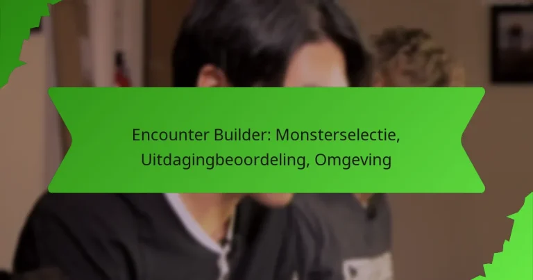 Encounter Builder: Monsterselectie, Uitdagingbeoordeling, Omgeving