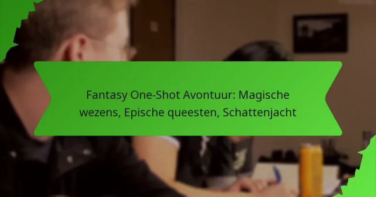 Fantasy One-Shot Avontuur: Magische wezens, Epische queesten, Schattenjacht
