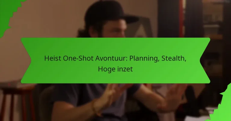 Heist One-Shot Avontuur: Planning, Stealth, Hoge inzet