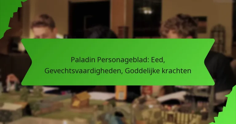 Paladin Personageblad: Eed, Gevechtsvaardigheden, Goddelijke krachten