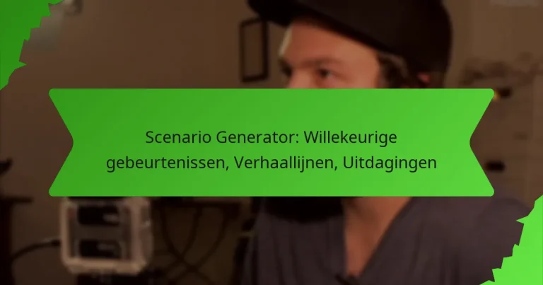 Scenario Generator: Willekeurige gebeurtenissen, Verhaallijnen, Uitdagingen