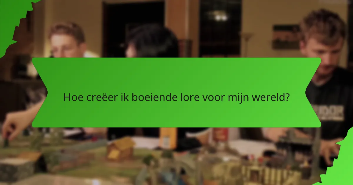 Hoe creëer ik boeiende lore voor mijn wereld?