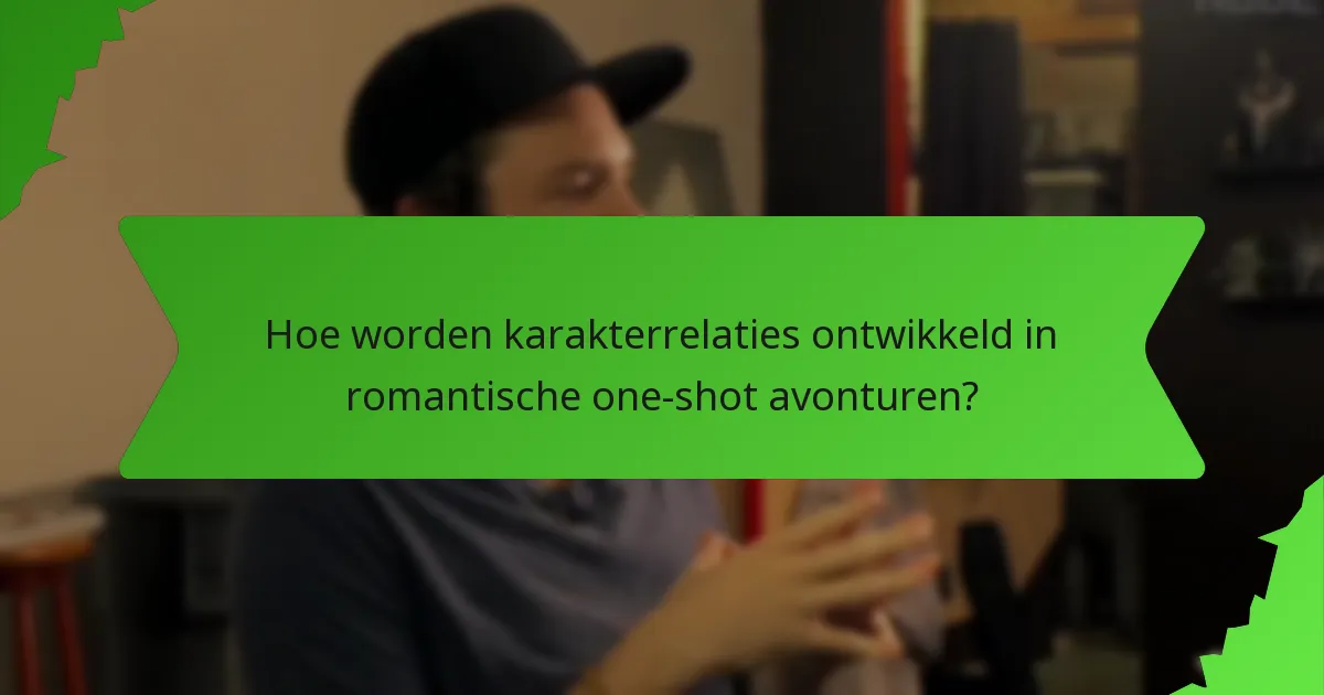 Hoe worden karakterrelaties ontwikkeld in romantische one-shot avonturen?