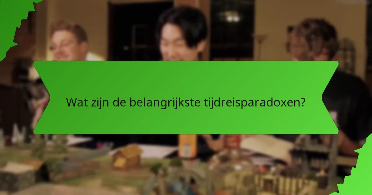Wat zijn de belangrijkste tijdreisparadoxen?