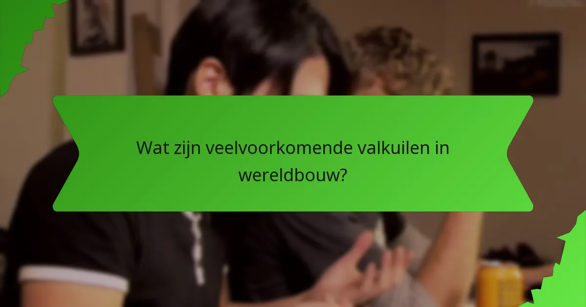 Wat zijn veelvoorkomende valkuilen in wereldbouw?